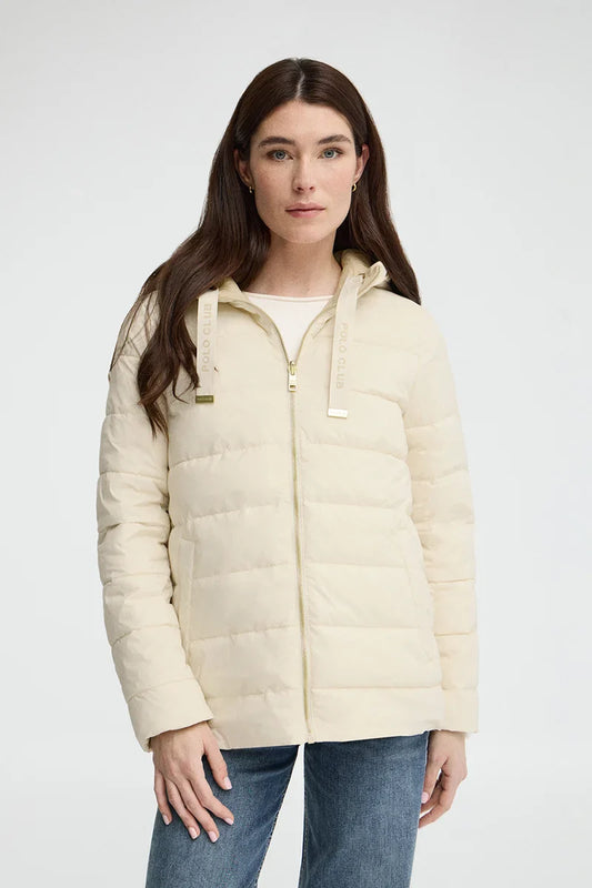 eli-Chaqueta reversible Agueda color crema y beige