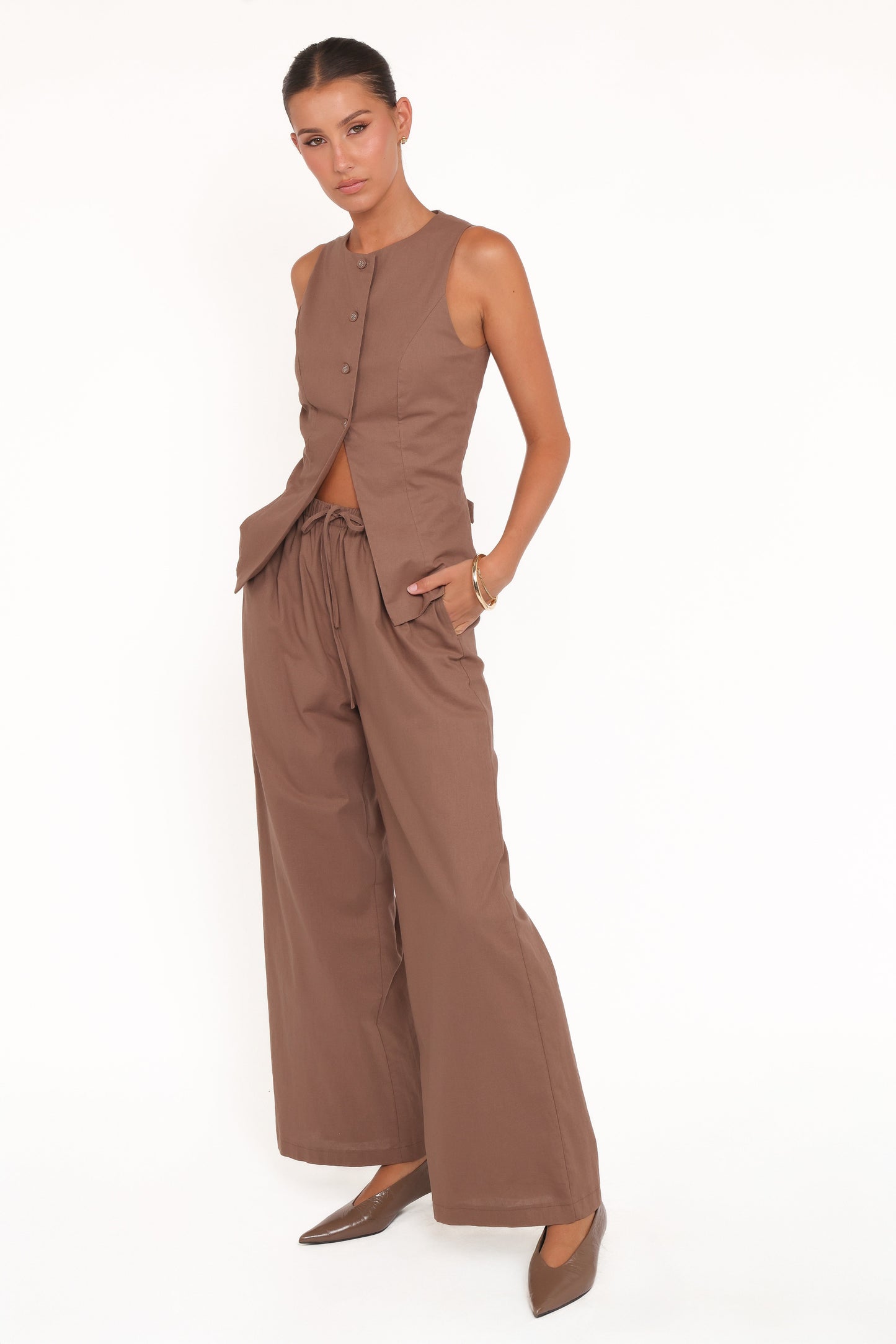 SETS Caitlin Pant Set - Brown